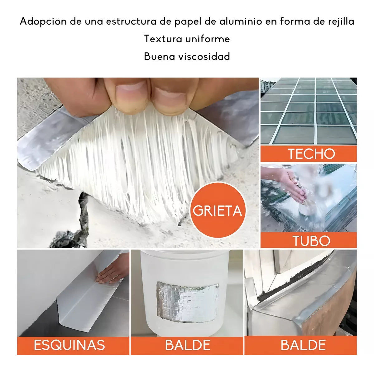 Cinta Adhesiva Tapagoteras Impermeable 10 CM x 5 METROS| Pack 2 Unidades