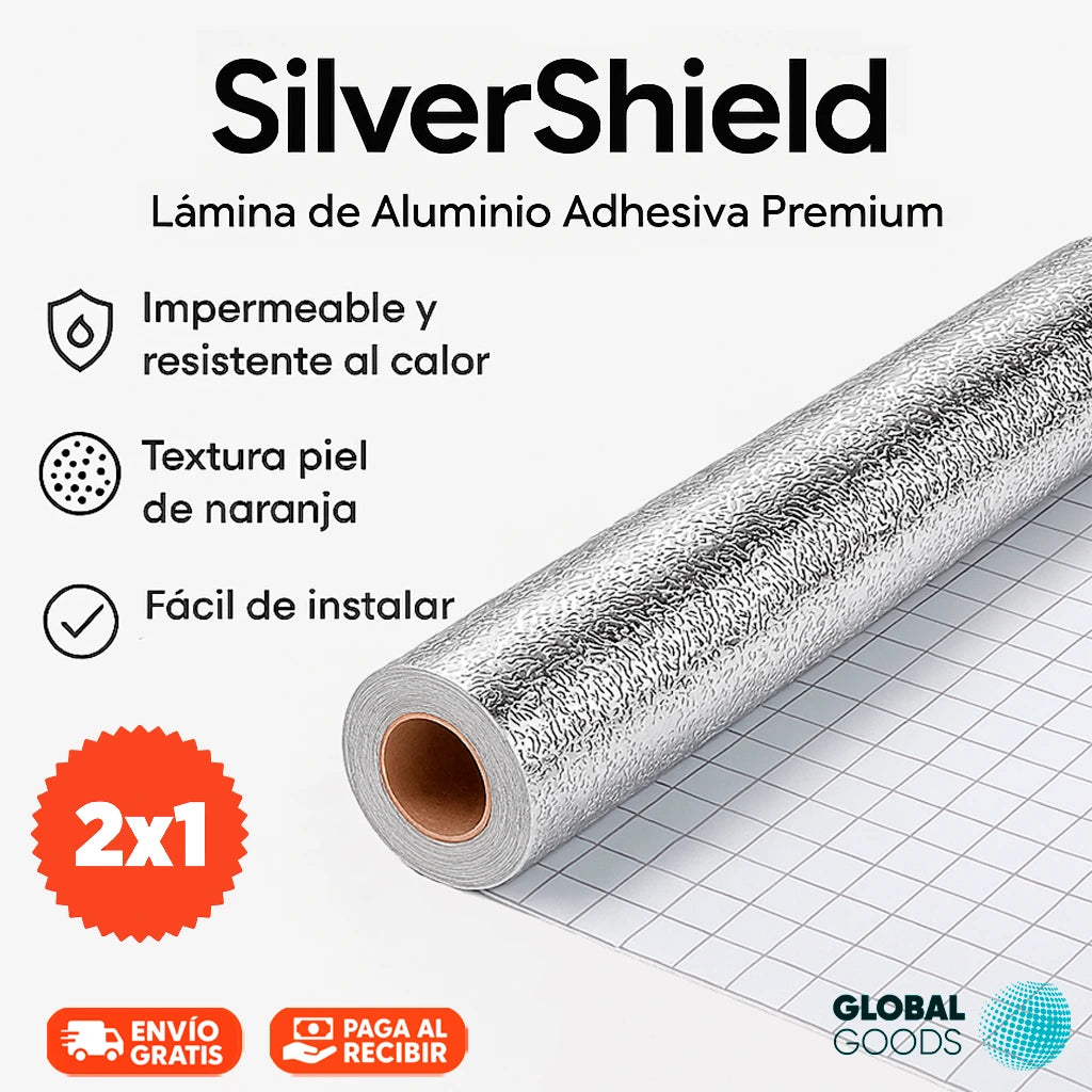 SilverShield | Lámina de Aluminio Adhesiva 60CMx3M | Pack 2 Unidades