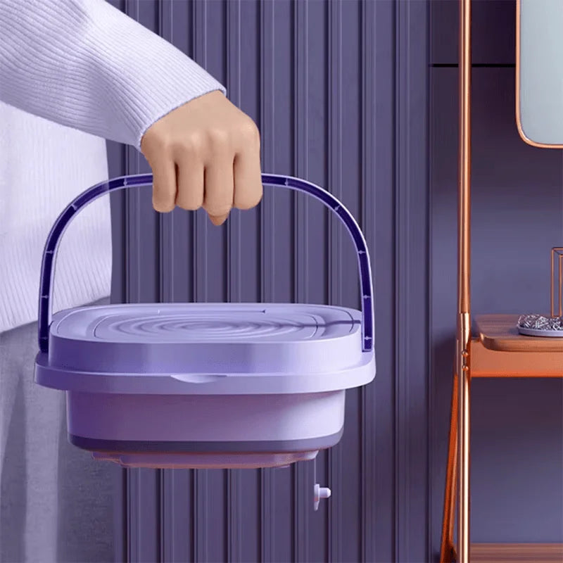 Mini Lavadora Plegable 2 en 1 con Centrifugado – 8L