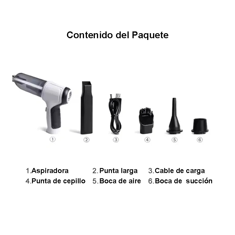 CleanJet™ | Aspiradora Portátil Inalámbrica 3 en 1