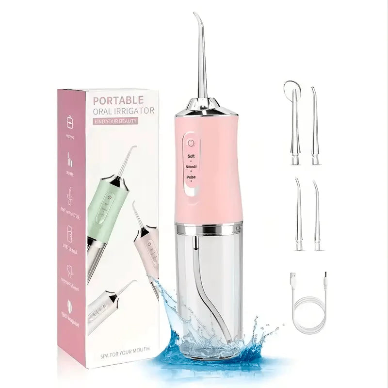 AquaSmile™ | Irrigador Bucal Recargable Limpieza Dental Profunda