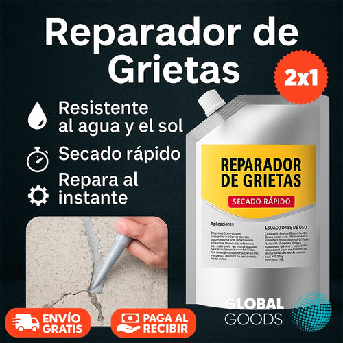 Adhesivo para Reparación de Grietas 500g | Pack 2 Unidades