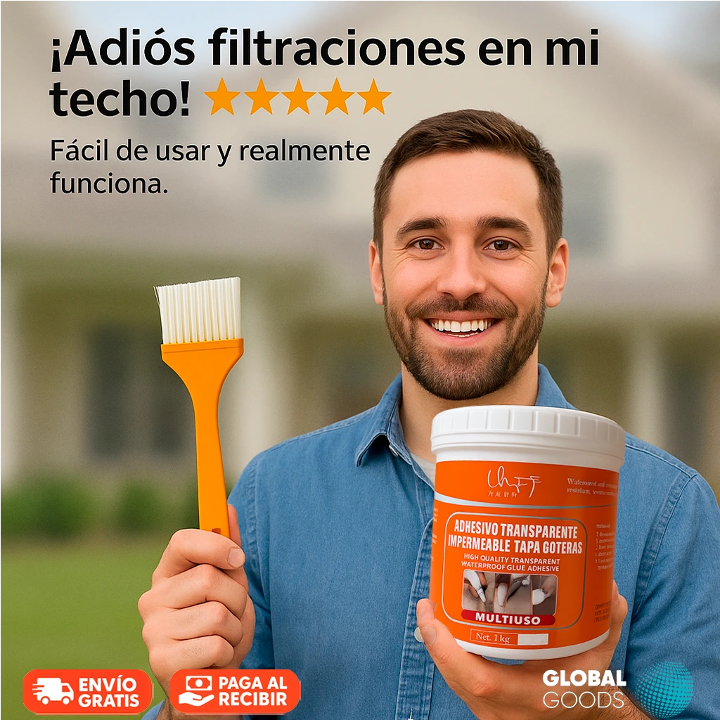 Sellador Transparente Impermeable 1 kg + Brocha