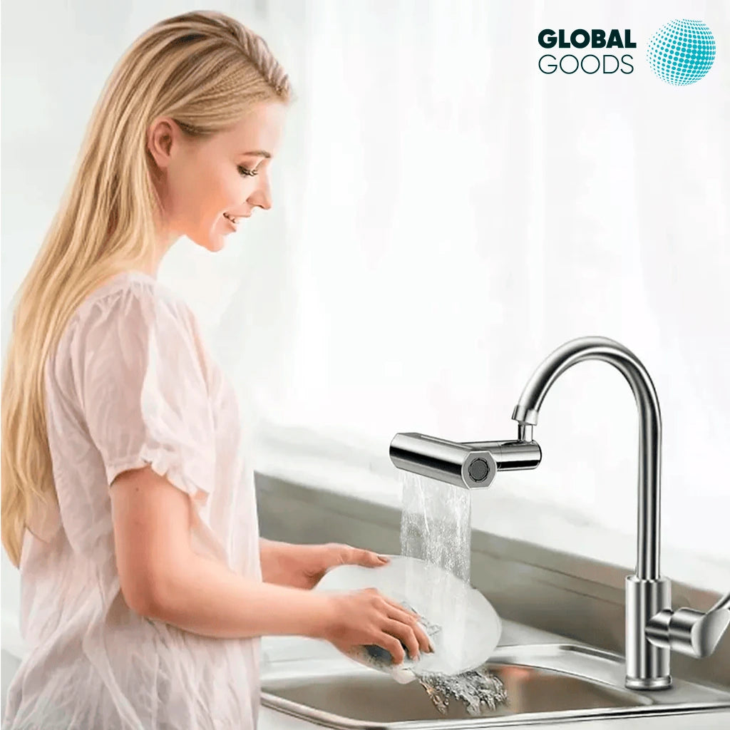 Grifo Extensor Giratorio 360° 4 en 1 Anti Salpicaduras