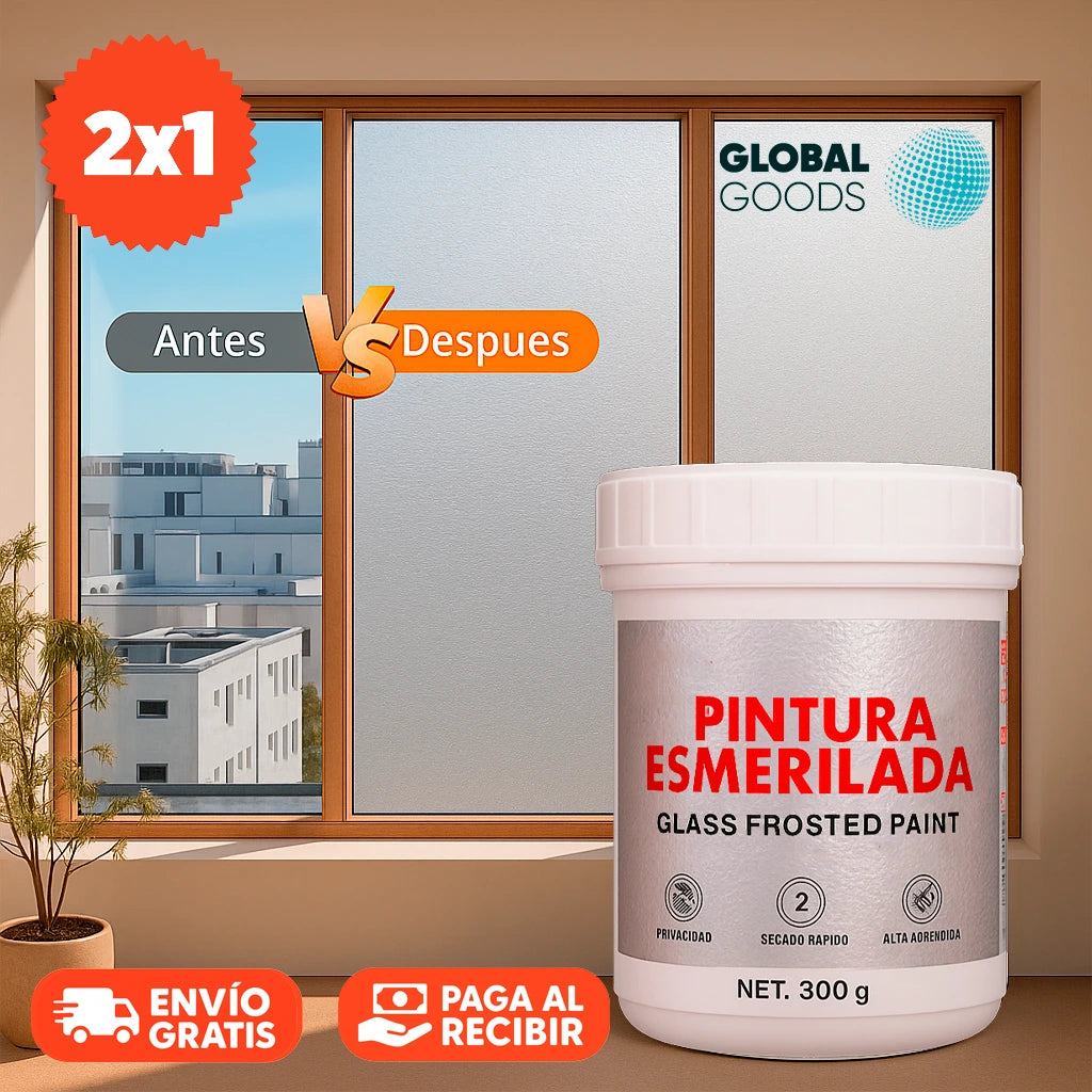 Pintura Esmerilada para Vidrios 300g + Brocha | Pack 2 Unidades