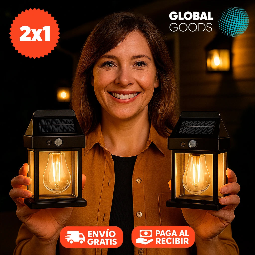 EcoBright™ | Lámpara Solar de Pared | Pack 2 Unidades