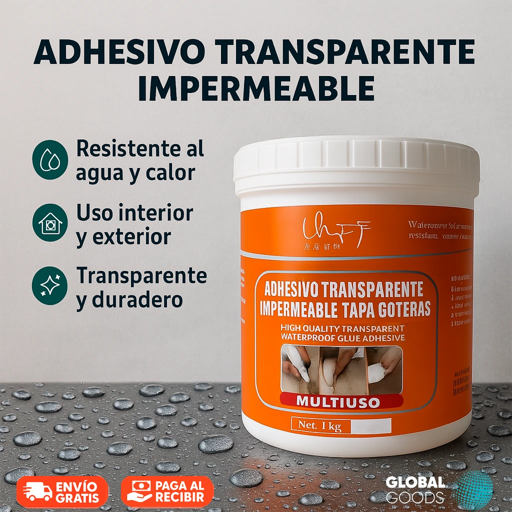 Sellador Transparente Impermeable 1 kg + Brocha