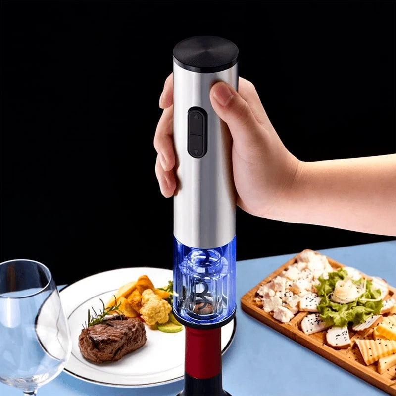 Sacacorchos Eléctrico Automático de Acero Inoxidable