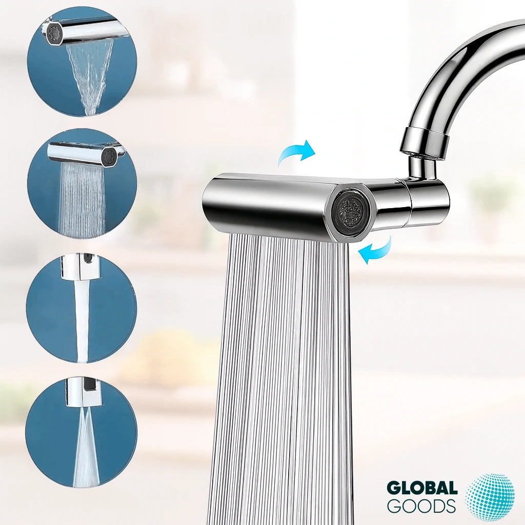 Grifo Extensor Giratorio 360° 4 en 1 Anti Salpicaduras