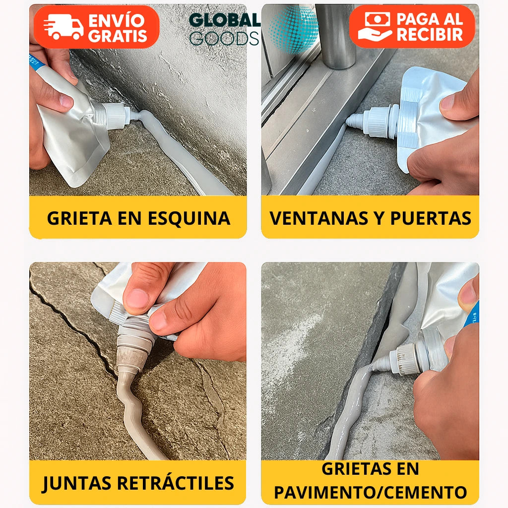 Adhesivo para Reparación de Grietas 500g | Pack 2 Unidades