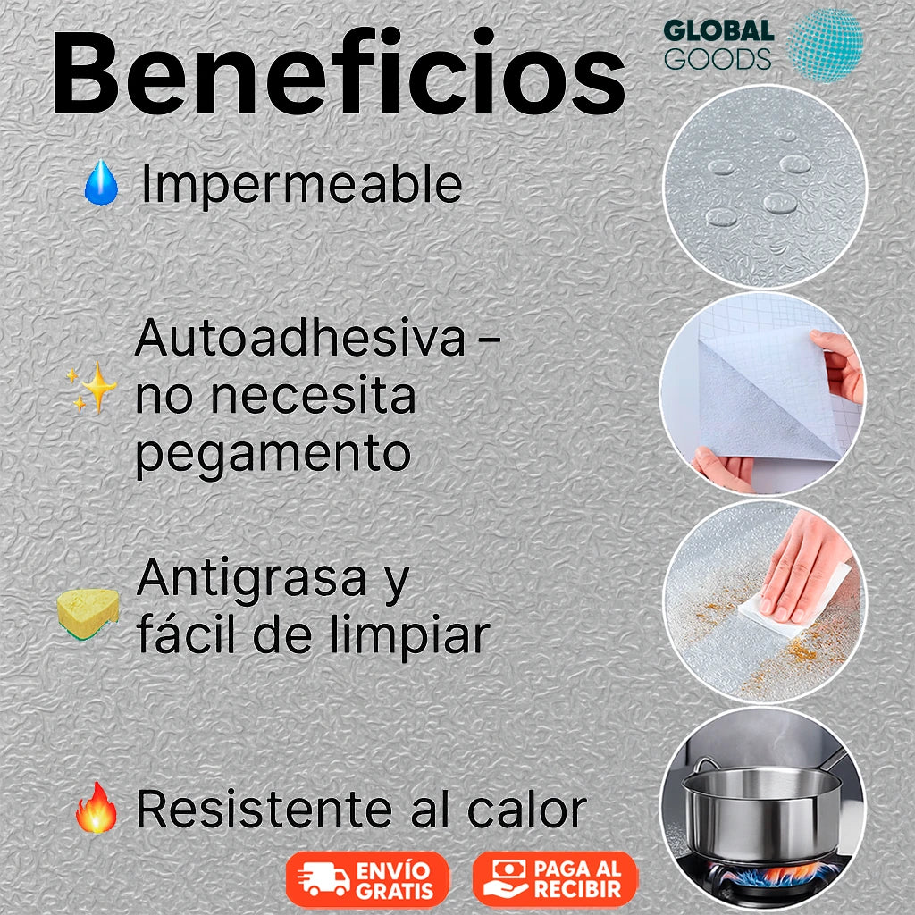 SilverShield | Lámina de Aluminio Adhesiva 60CMx3M | Pack 2 Unidades