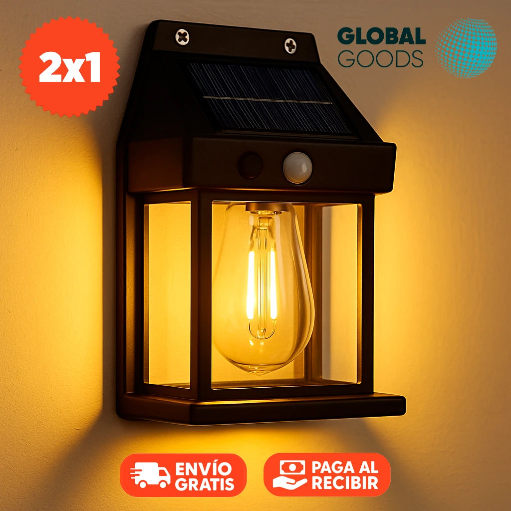 EcoBright™ | Lámpara Solar de Pared | Pack 2 Unidades