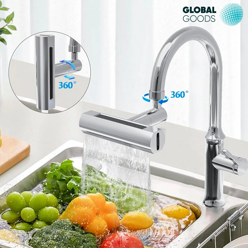 Grifo Extensor Giratorio 360° 4 en 1 Anti Salpicaduras
