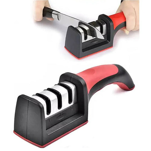 Afilador Manual de Cuchillos y Tijeras 3 en 1