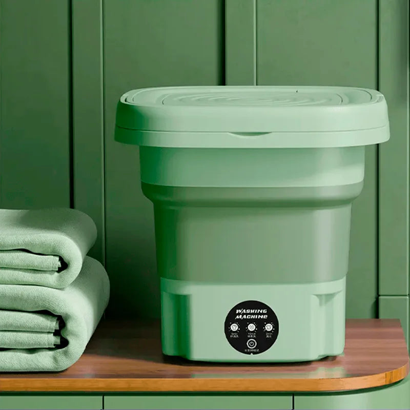 Mini Lavadora Plegable 2 en 1 con Centrifugado – 8L