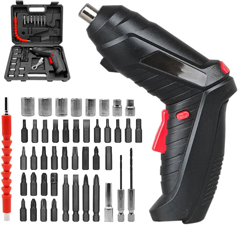 Spin Master™ | Destornillador Portátil 47 Piezas + Alargador Flexible