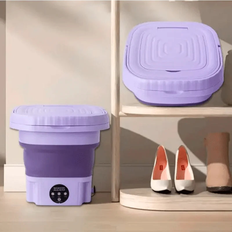 Mini Lavadora Plegable 2 en 1 con Centrifugado – 8L