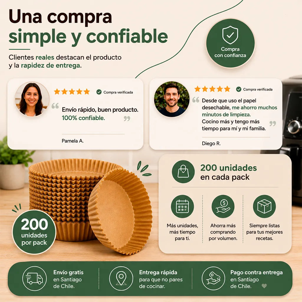 BANDEJA ANTIADHERENTE PARA AIR FRYER | 200 Unidades