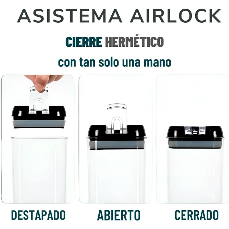 Set de 7 Contenedores de Alimentos Herméticos y Apilables