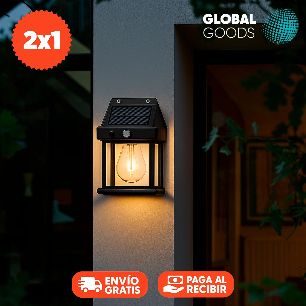 EcoBright™ | Lámpara Solar de Pared | Pack 2 Unidades
