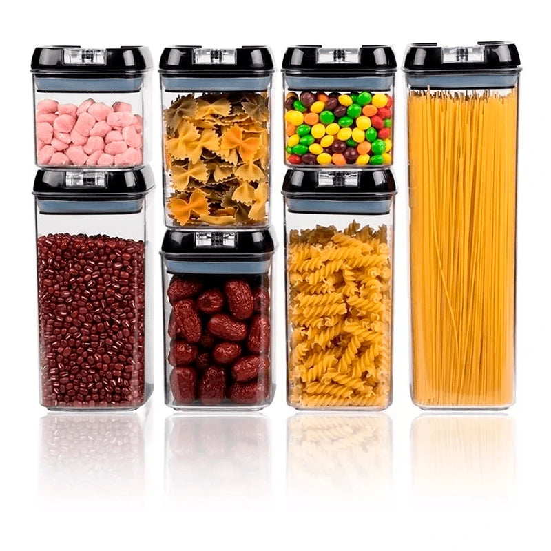 Set de 7 Contenedores de Alimentos Herméticos y Apilables