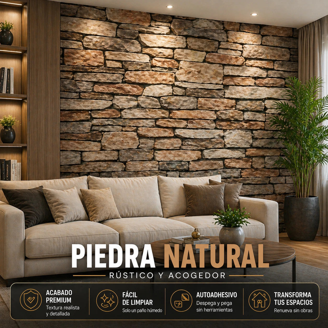 Lámina Autoadhesiva PVC Diseño Mármol | 3m x 1.2m x 3mm