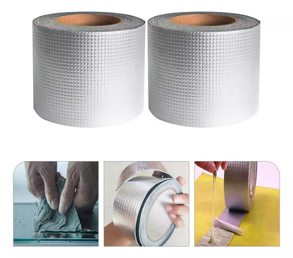 Cinta Adhesiva Tapagoteras Impermeable 10 CM x 5 METROS| Pack 2 Unidades