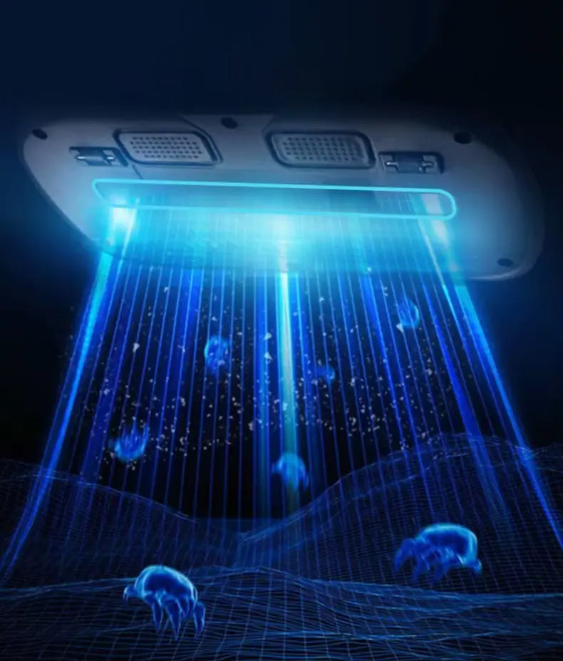 Aspiradora de Colchones Recargable con Luz Ultravioleta y Filtro HEPA
