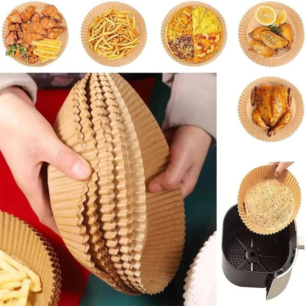 PAPEL ANTIADHERENTE PARA AIR FRYER | 100 Unidades