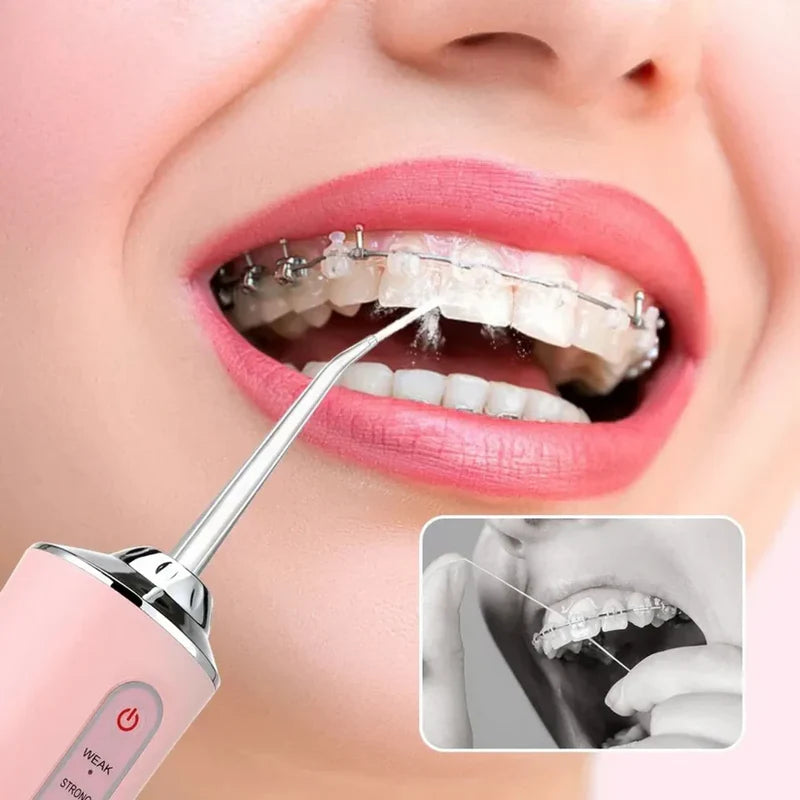 AquaSmile™ | Irrigador Bucal Recargable Limpieza Dental Profunda